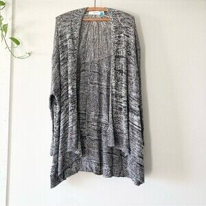 sparrow‎ gray cardigan linen blend size small casual work career wear comfy